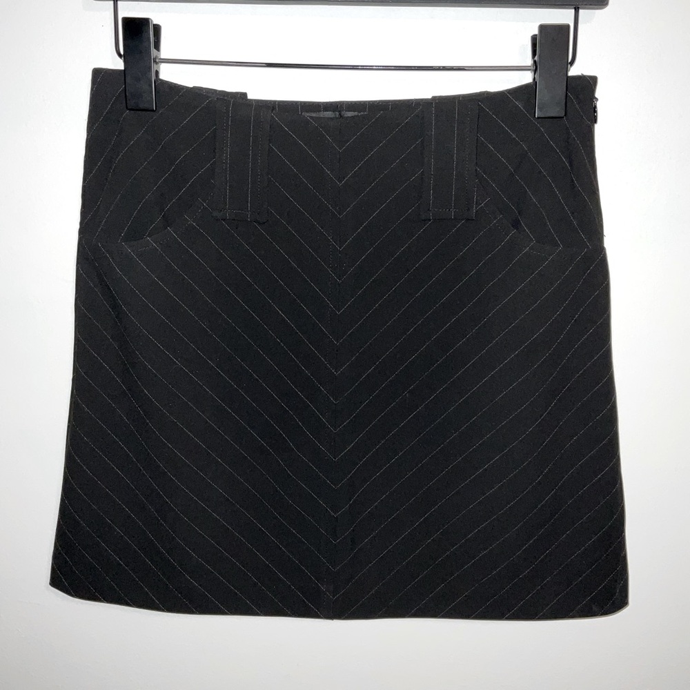 ABS Allen Schwartz pin stripped mini skirt size 2